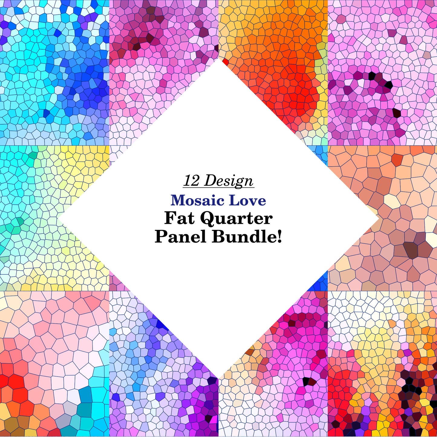Mosaic Love Fat Quarter Bundle