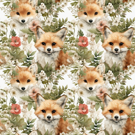 Daily Deal: Woodland Animals Pattern 3 Quilting Cotton Fabric - 45" x 1 Yard"
