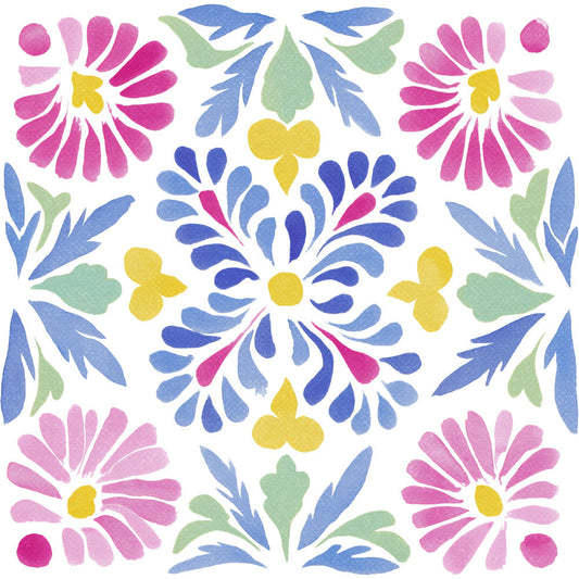 Floral Kaleidoscope Fabric Panel 50