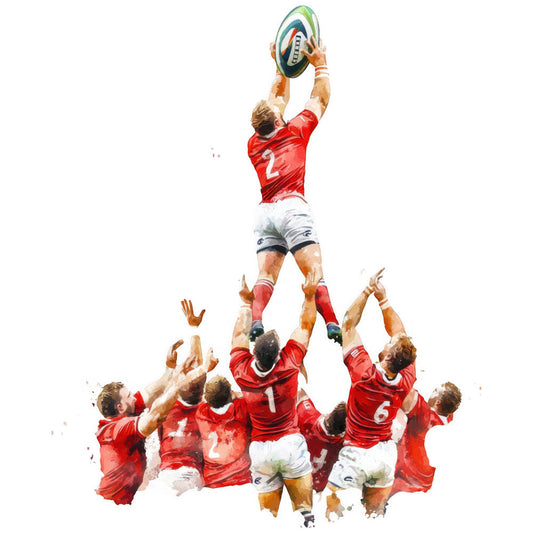 Watercolor Rugby Fabric Panel 13