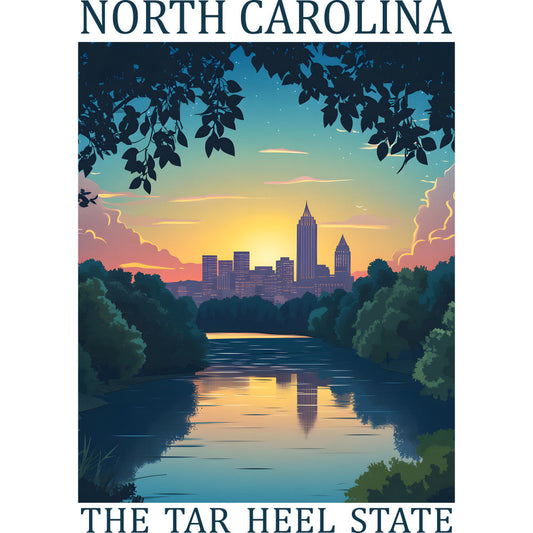 US State Poster Fabric Panel 45