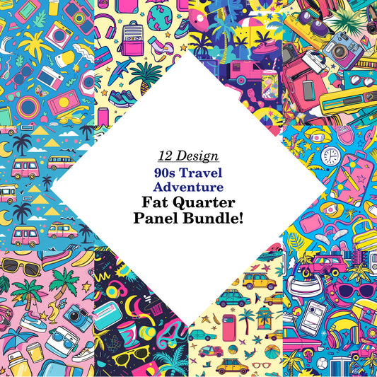 90s Travel Adventure Fat Quarter Bundle
