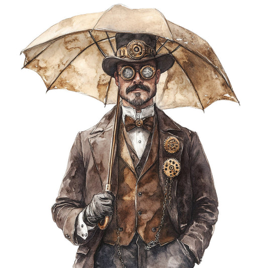 Victorian Steampunk Fabric Panel 19