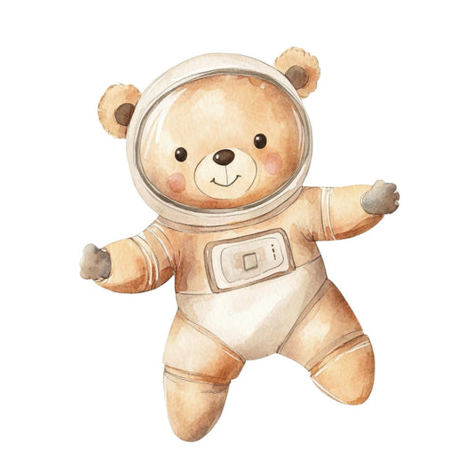Watercolor Space Adventure Fabric Panel 31
