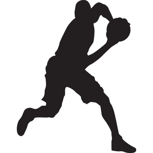 Basketball Player Silhouette Fabric Panel 3