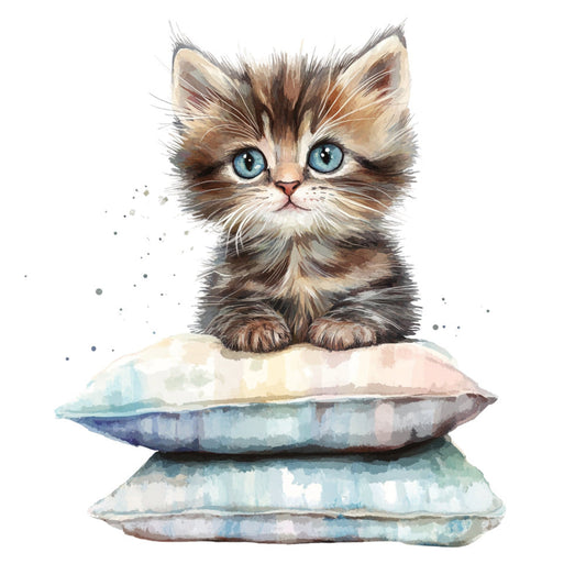 Quirky Cat Fabric Panel 19