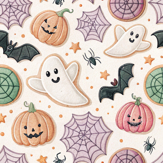 Retro Halloween Pattern 14 Quilting Cotton Fabric