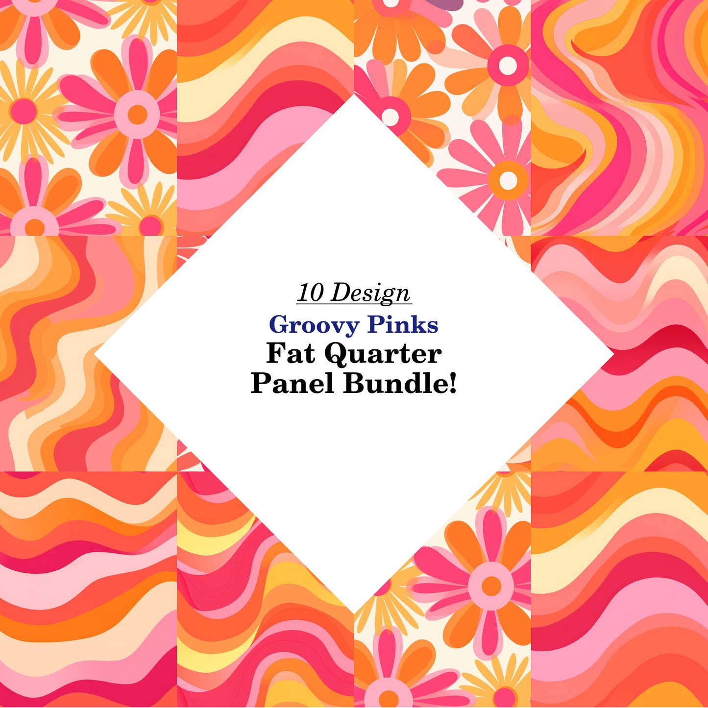 Groovy Pinks Fat Quarter Bundle