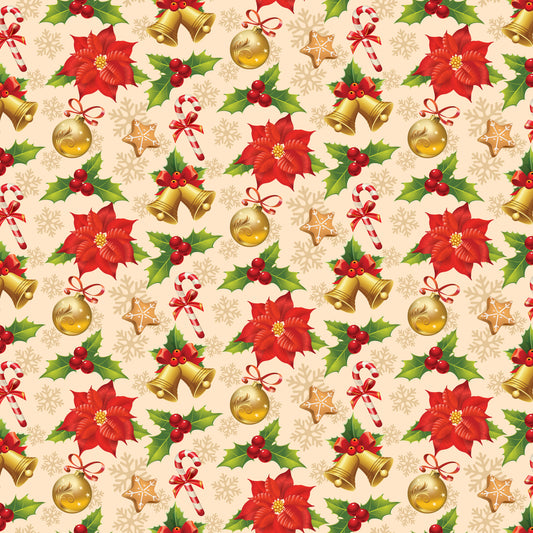Christmas Love Pattern 3 Quilting Cotton Fabric
