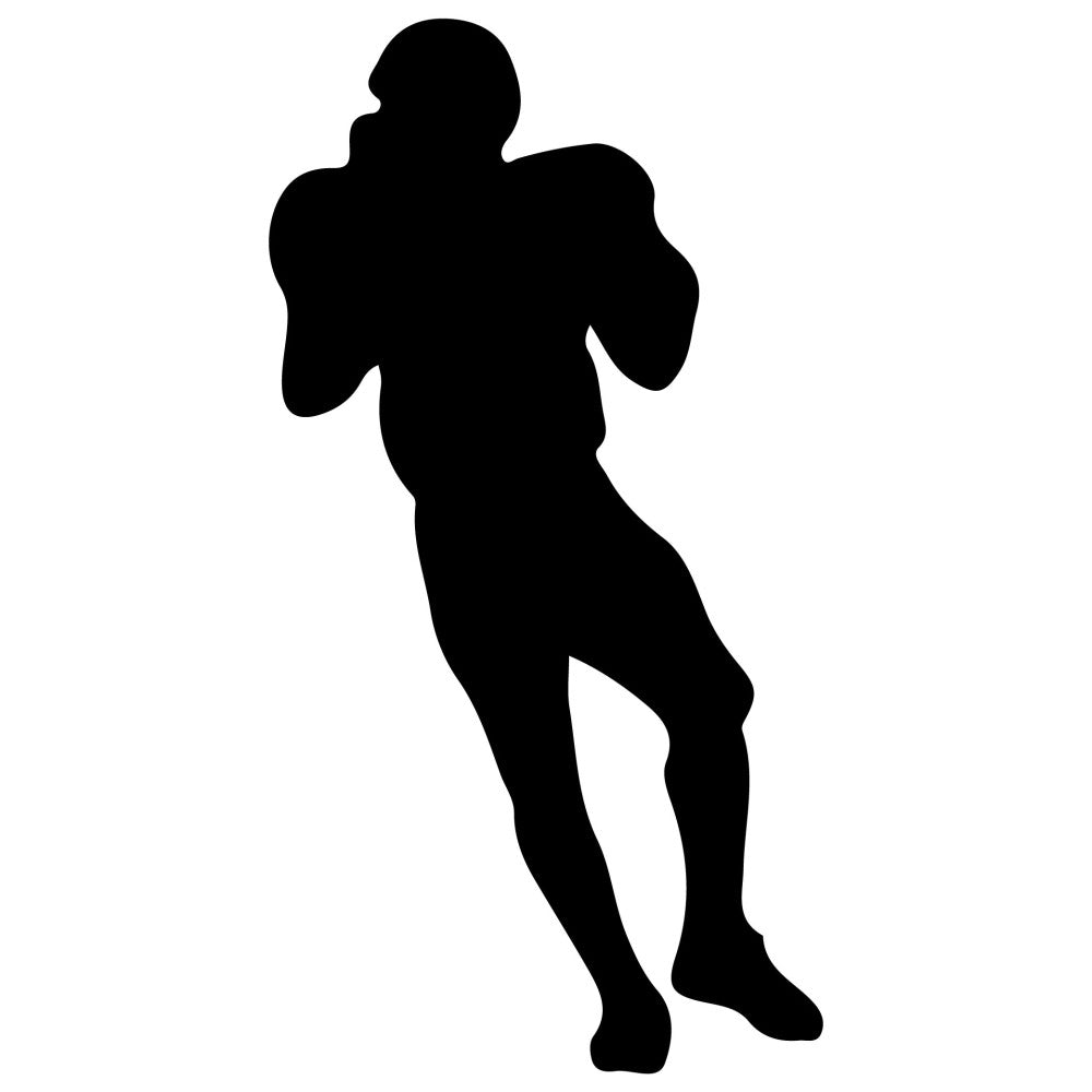 Football Player Silhouette Fabric Panel 3