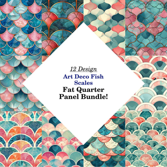 Art Deco Fish Scales Fat Quarter Bundle