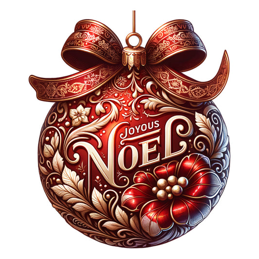 Elegant Christmas Ball Ornaments Fabric Panel 24