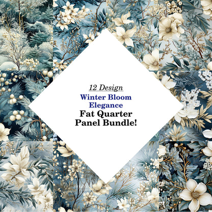 Winter Bloom Elegance Fat Quarter Bundle