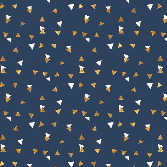 Navy and Gold Celebration Pattern 13 Quilting Cotton Fabric