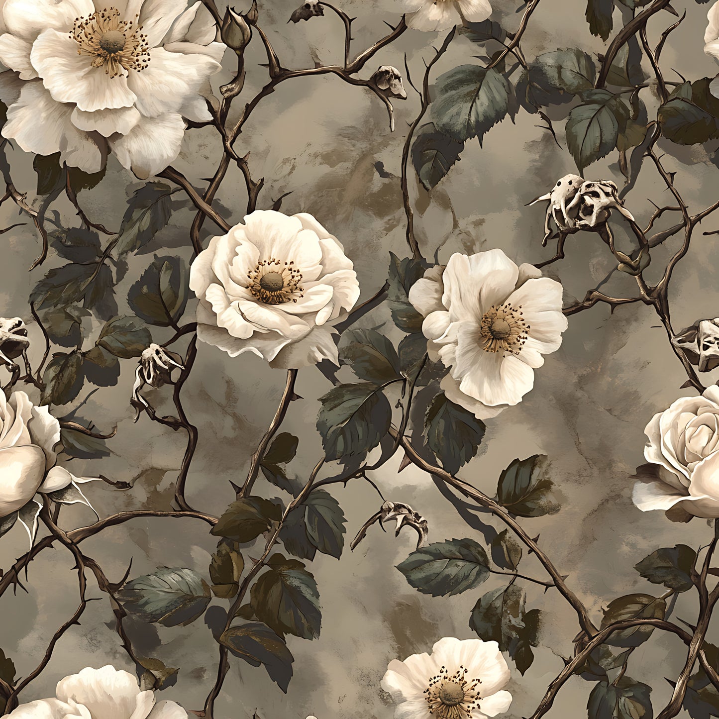 Bramble and Bone Pattern 4 Quilting Cotton Fabric