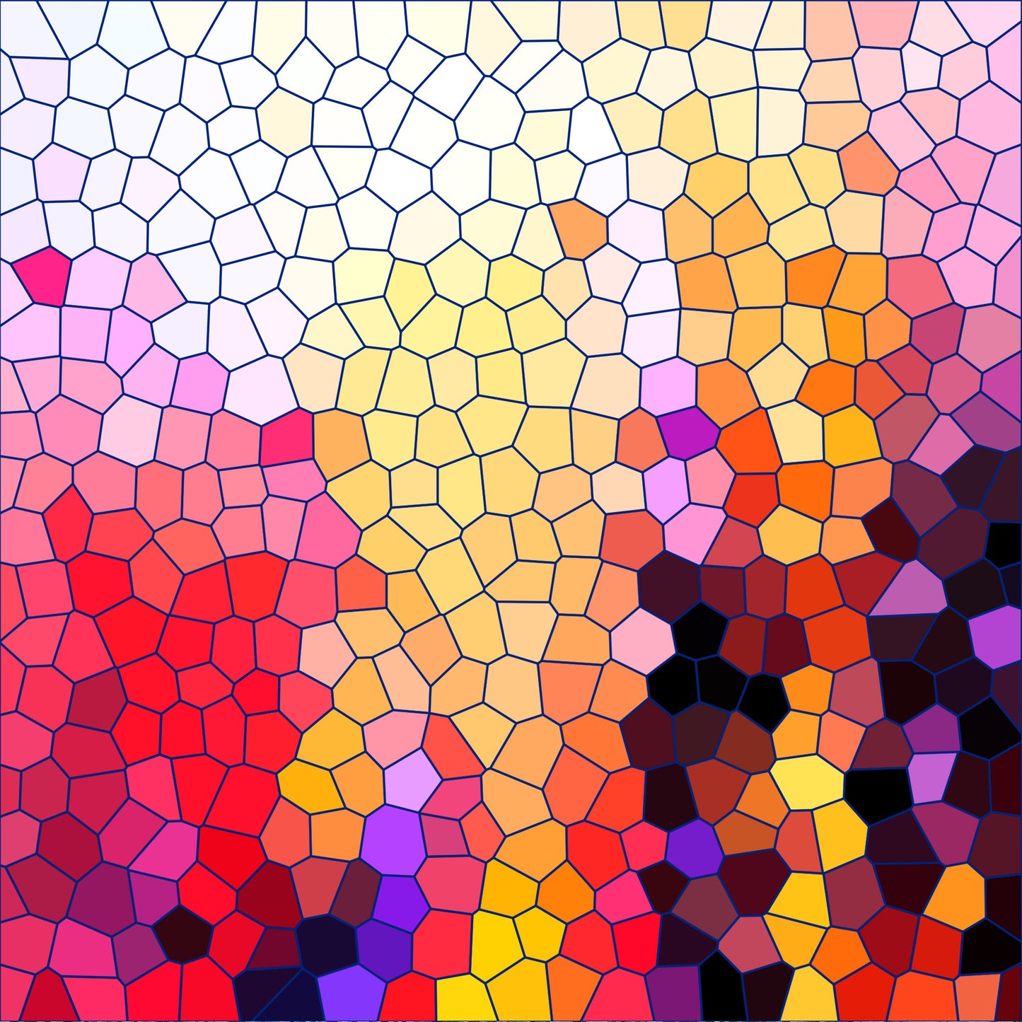 Mosaic Love Pattern 9 Quilting Cotton Fabric