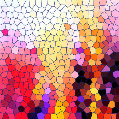 Mosaic Love Pattern 9 Quilting Cotton Fabric