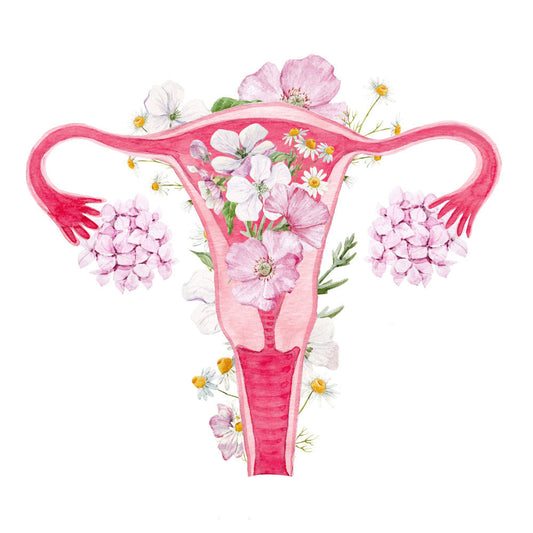 Floral Uterus Fabric Panel 1