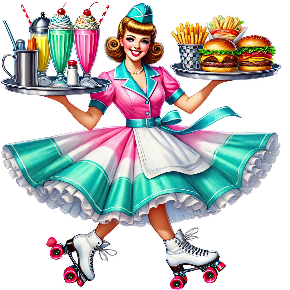 50s Diner Fabric Panel 22