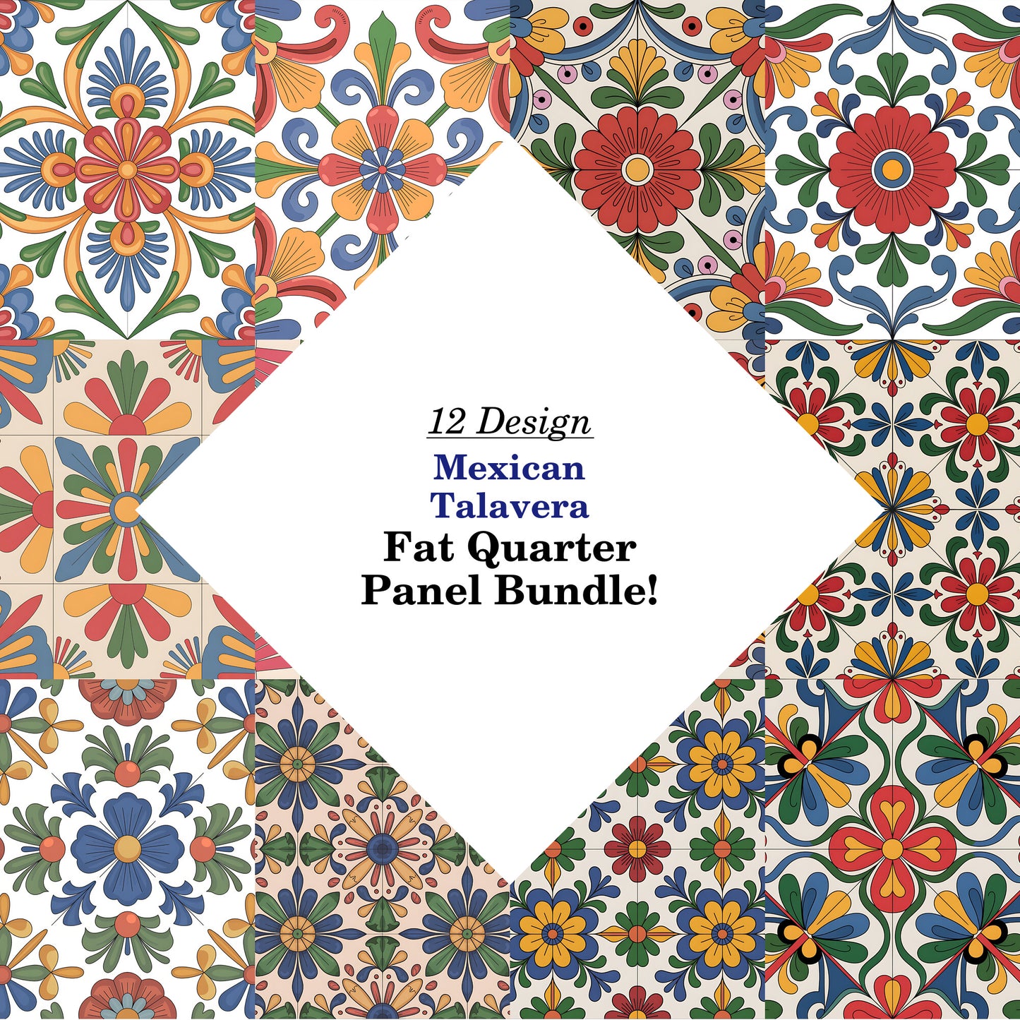 Mexican Talavera Fat Quarter Bundle