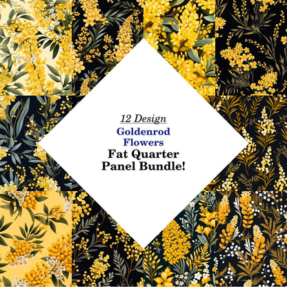 Goldenrod Flowers Fat Quarter Bundle