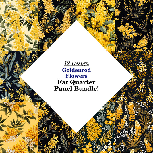 Goldenrod Flowers Fat Quarter Bundle