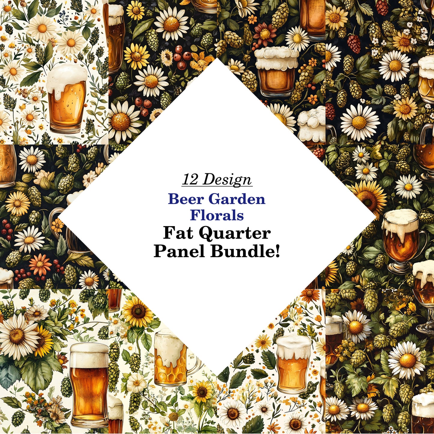 Beer Garden Florals Fat Quarter Bundle