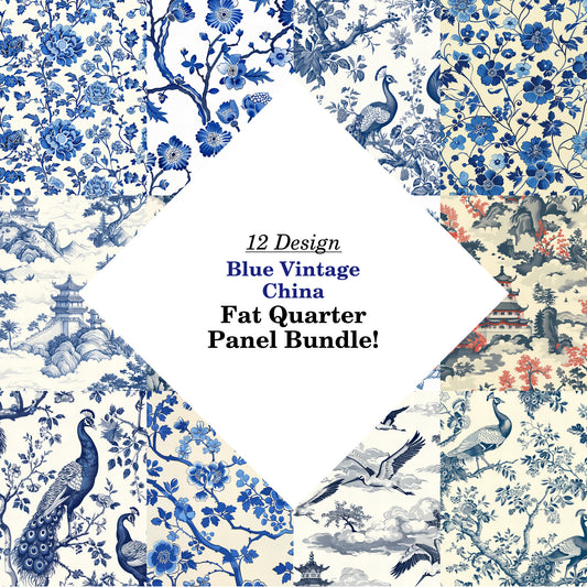 Blue Vintage China Fat Quarter Bundle
