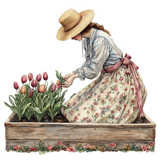 Vintage Garden Fabric Panel 35