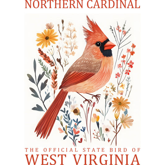 State Bird Poster Fabric Panel 7
