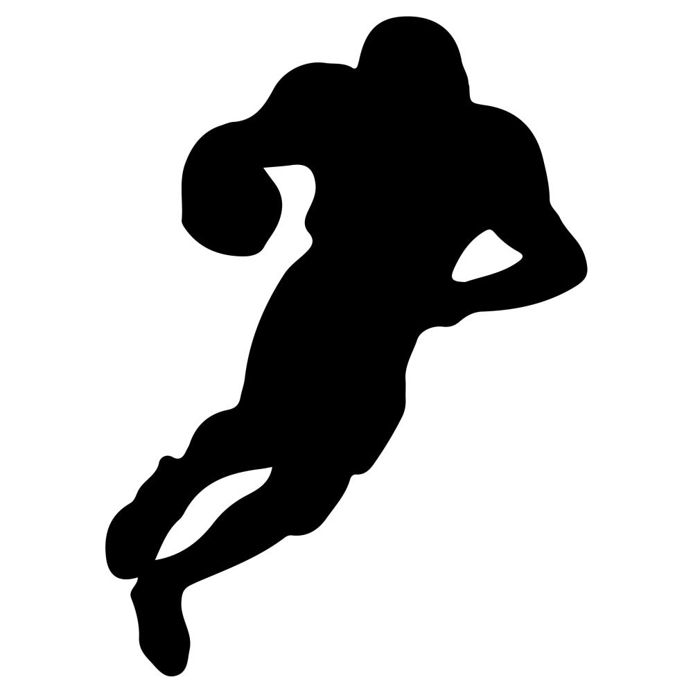 Football Player Silhouette Fabric Panel 9