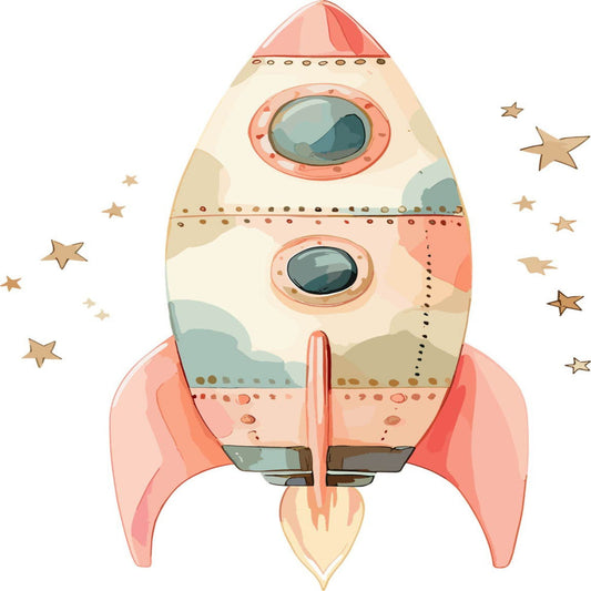Baby Boy Space Galaxy Fabric Panel 22