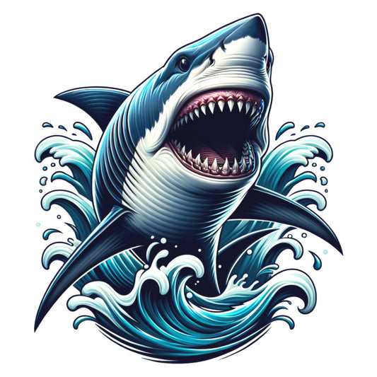 Angry Shark Fabric Panel 11