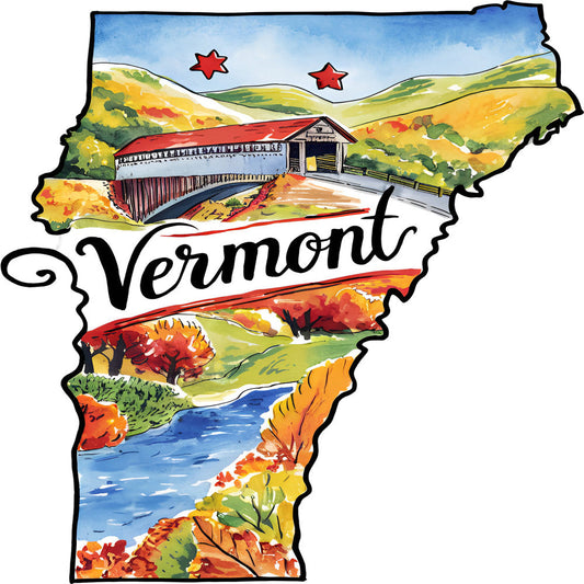 Classic US States Fabric Panel 25