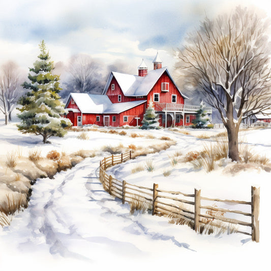 A Country Christmas Fabric Panel 56