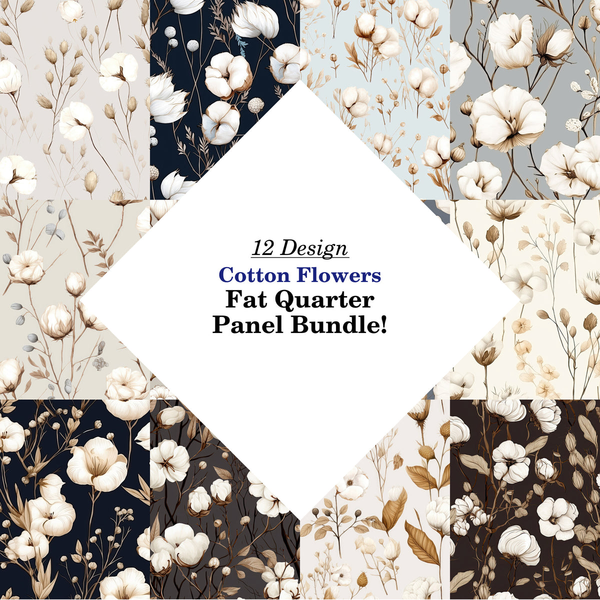Cotton Flowers Fat Quarter Bundle