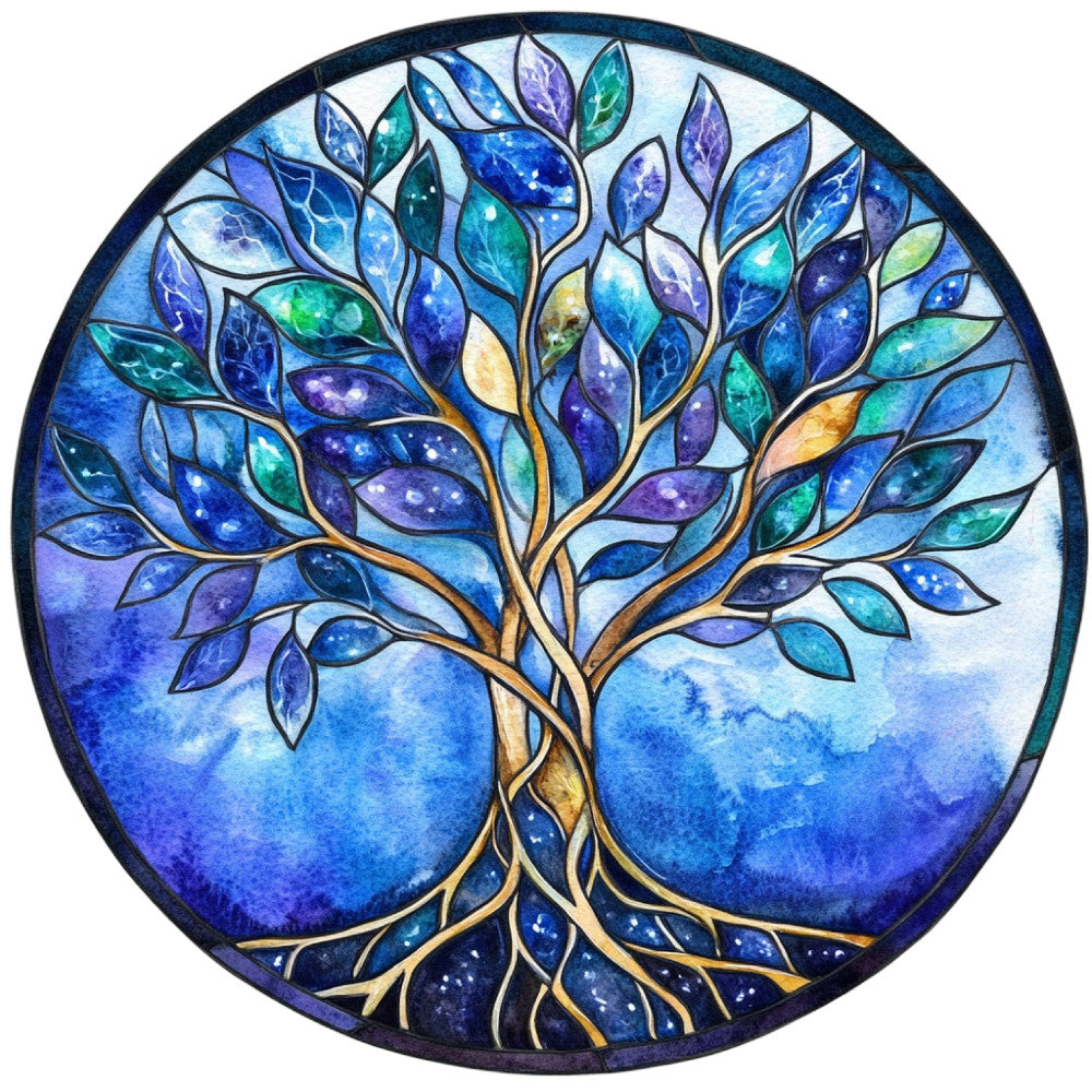 Tree of Life Stained Glass Fabric Panel 2