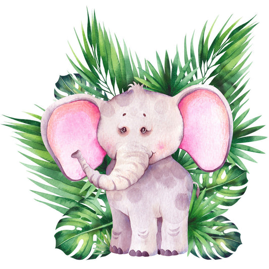 African Cartoon Animals Fabric Panel 8
