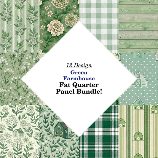 Green Farmhouse Fat Quarter Bundle