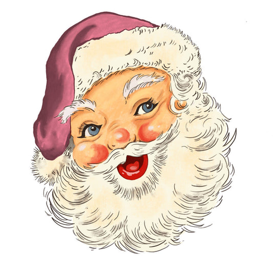 Pink Hat Santas Fabric Panel 3