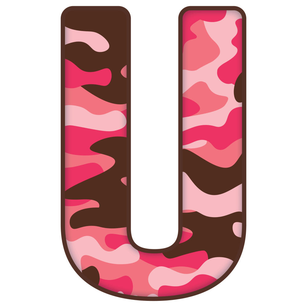 Pink Camo Alphabet Fabric Panel 13
