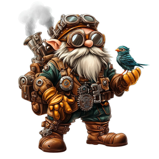 Steampunk Gnomes Fabric Panel 18