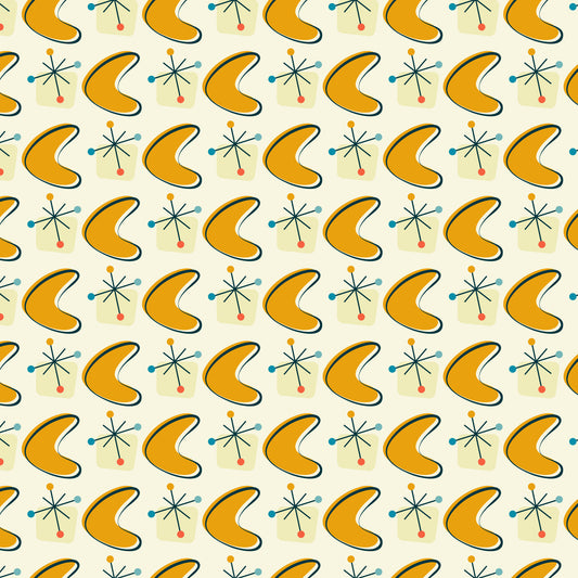 1950s Atomic Age Pattern 11 Quilting Cotton Fabric