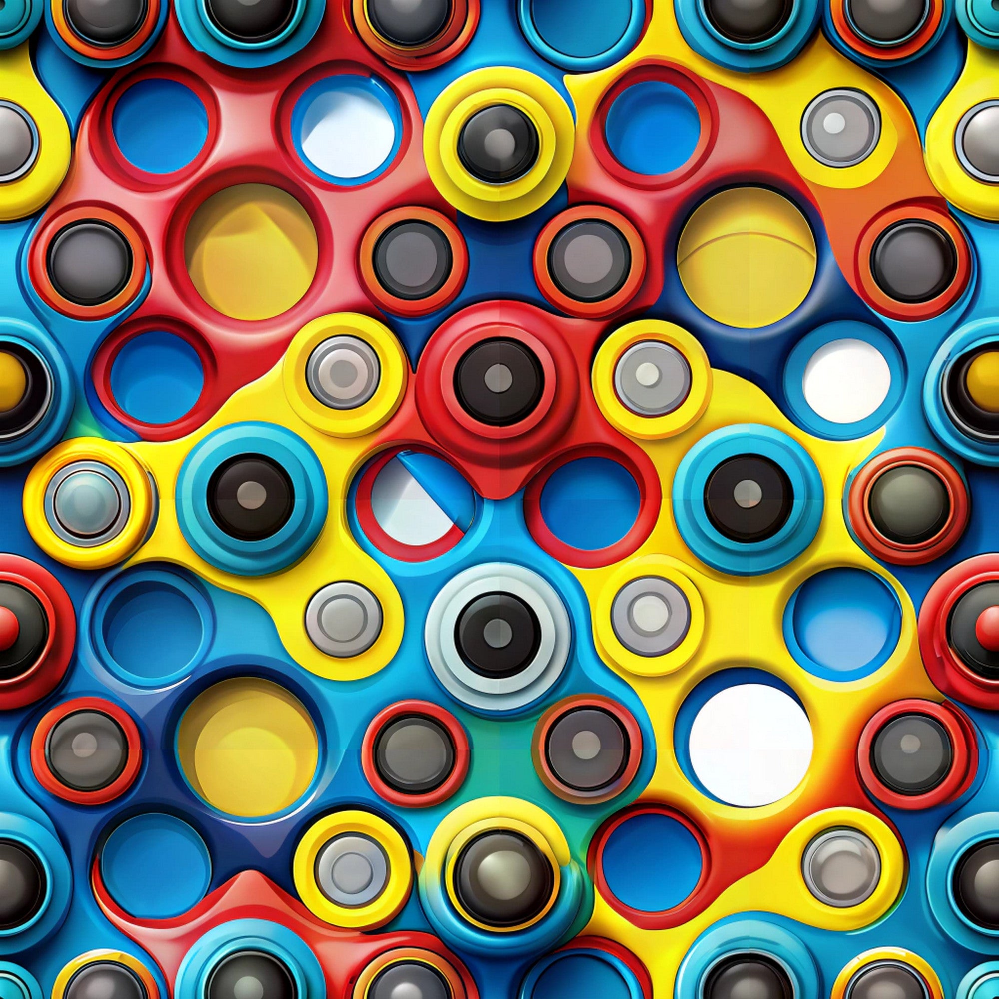 Fidget Spinner Pattern Colorful Fidget Spinner Pattern 6 Quilting Cotton Fabric ...
