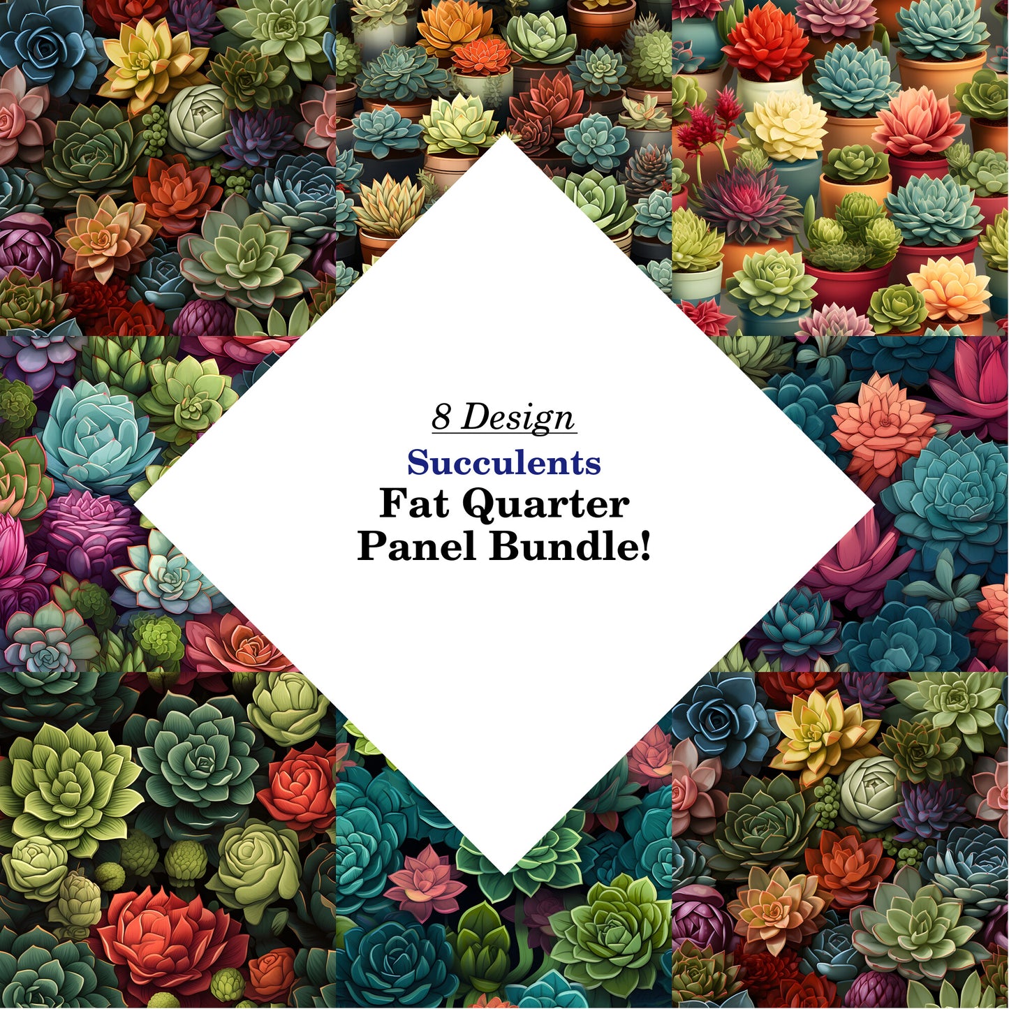 Succulents Fat Quarter Bundle