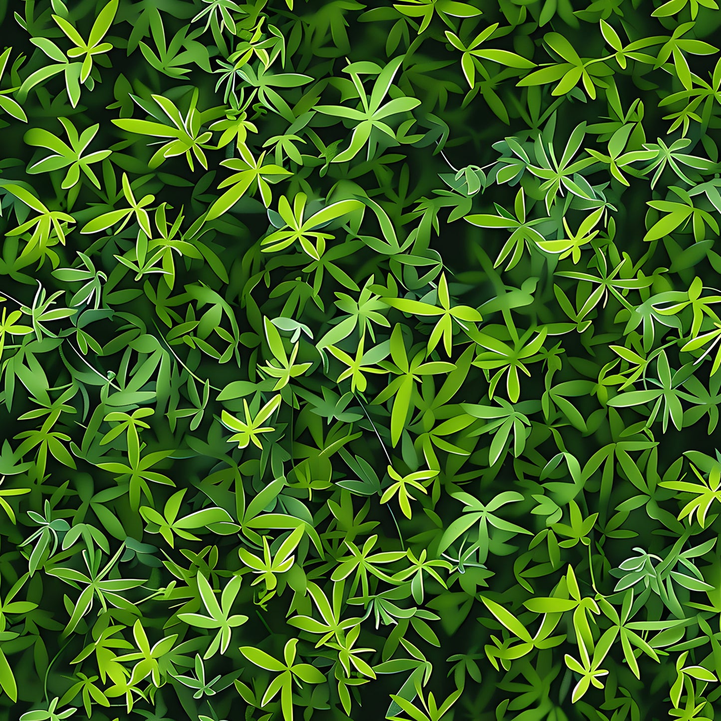 forest green, lime green, bright green, emerald green, tiny leaves, small foliage, leaf pattern, botanical design, nature motif, dense foliage, overlapping leaves, quilting cotton, fabric panel, natural elements, organic pattern, spring theme, gardening theme, realistic leaves, layered design, green tones