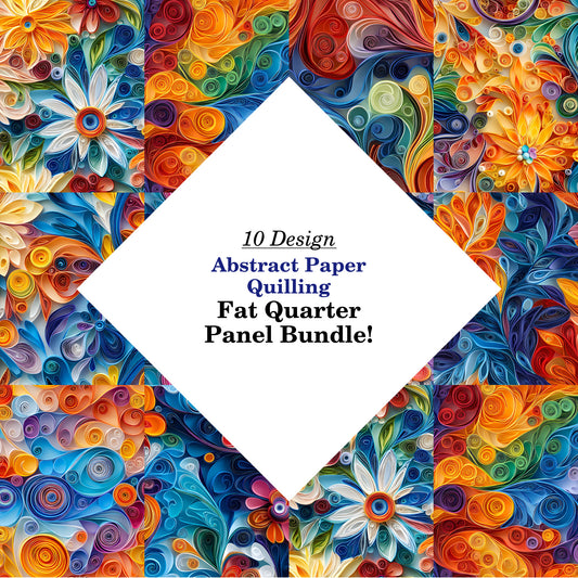 Abstract Paper Quilling Fat Quarter Bundle
