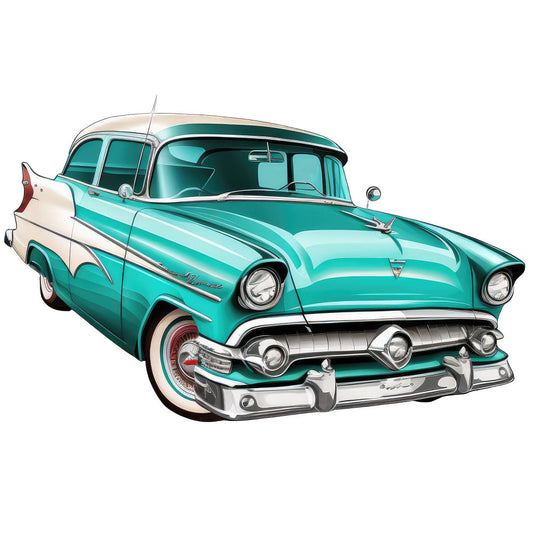 Retro Cars Fabric Panel 4
