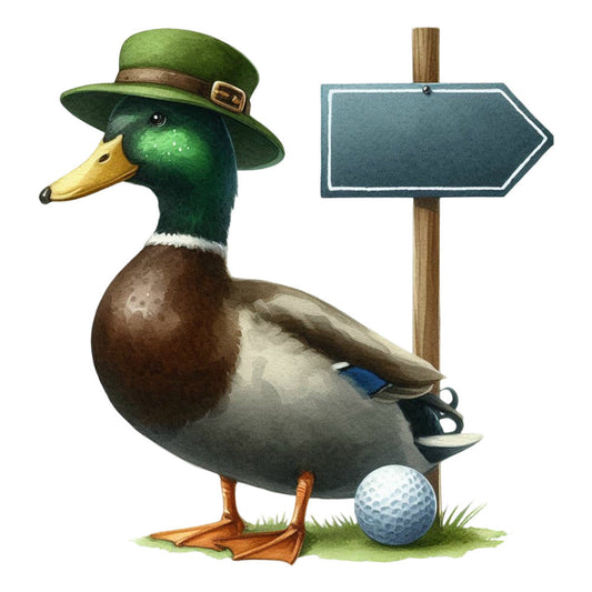 Golfing Mallard Fabric Panel 7