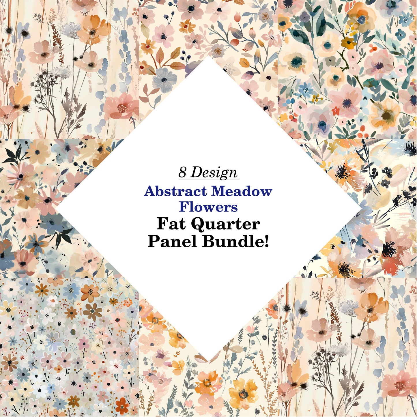 Abstract Meadow Flowers Fat Quarter Bundle